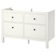 Option: HEMNES Wash-stand with 4 drawers, white, 120 cm