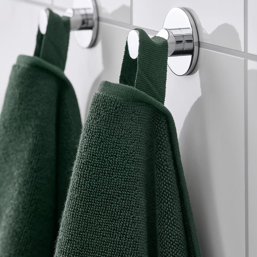 HIMLEÅN bath towel, dark green/mélange, 70x140 cm - IKEA