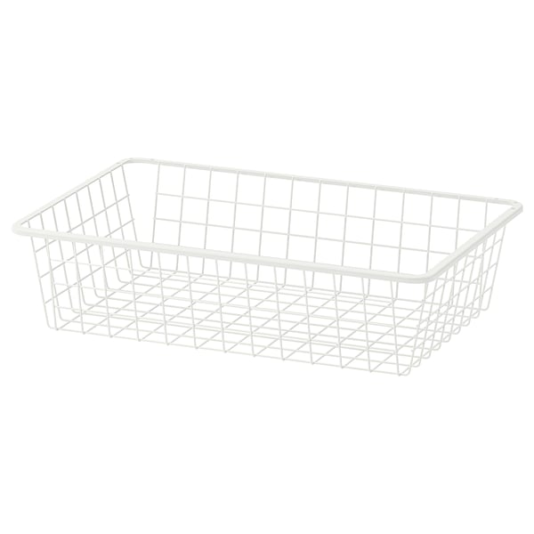 school favoriete elke keer HJÄLPA Wire basket, white, 60x40 cm - IKEA