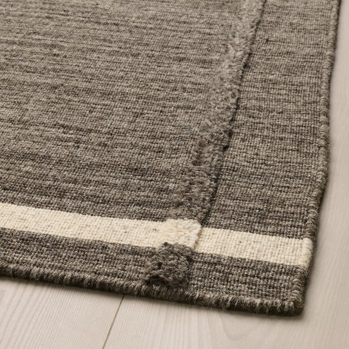 HÖJET Rug, flatwoven, handmade brown, 170x240 cm IKEA