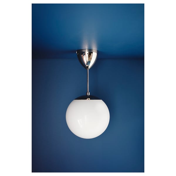 HÖLJES Pendant downlighter, white, 25 cm