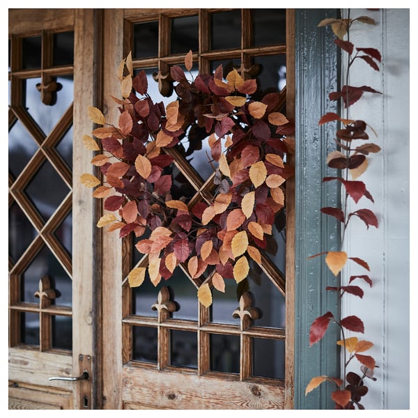 HÖSTAGILLE Artificial wreath, in/outdoor mixed colours, 60 cm
