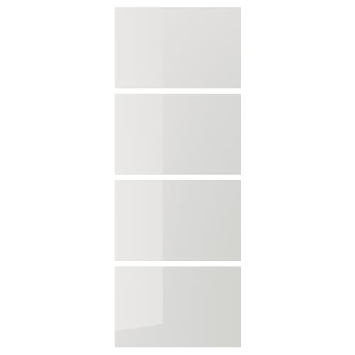 White HOKKSUND cabinet door, glossy finish.