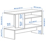 HOLMERUD Side table, oak effect, 80x31 cm