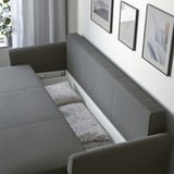 HOLMSUND 3-seat sofa bed, Borgunda dark grey