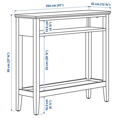 Illustration with measurements for the product: IDANÄS.