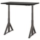 Black IDÅSEN adjustable height desk with metal legs.