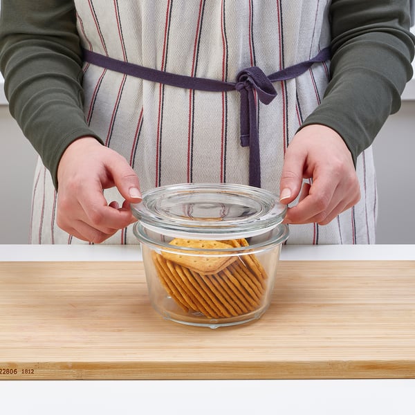IKEA 365+ Food container with lid, glass, 600 ml