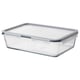 Option: IKEA 365+ Food container with lid, rectangular/glass plastic, 3.1 l