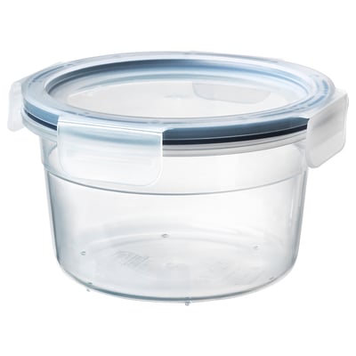 IKEA 365+ Food container with lid, round/plastic, 750 ml