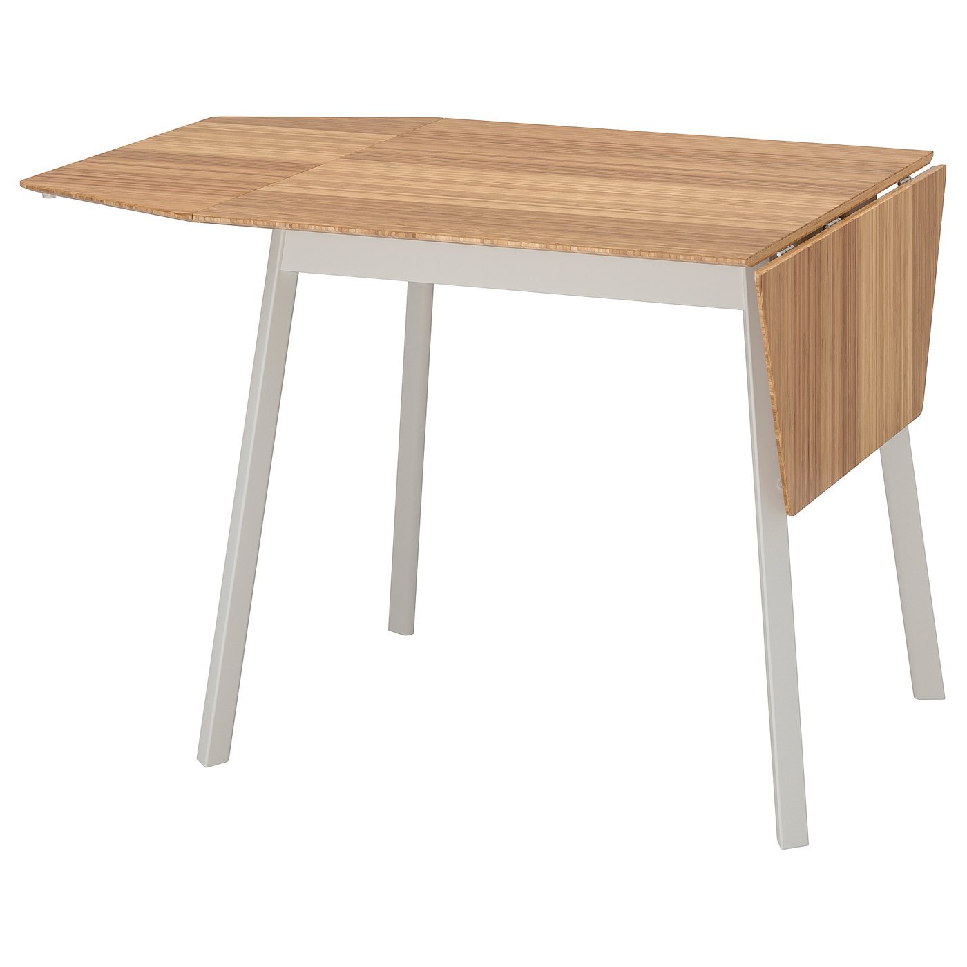 IKEA PS 2012 drop-leaf table, bamboo/white, 74/106/138x80 cm - IKEA