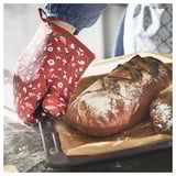 INAMARIA Oven glove, patterned/red