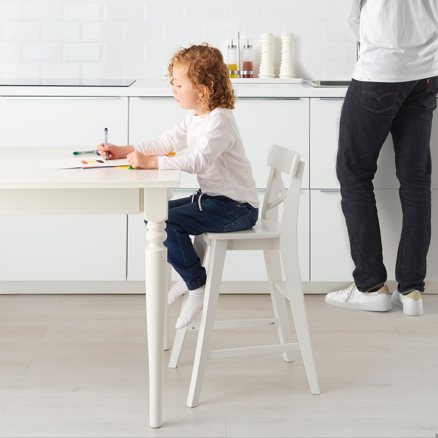 INGOLF junior chair, white - IKEA