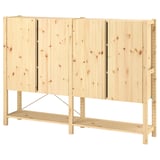 IVAR 2 sections/shelves/cabinet, pine, 174x30x124 cm