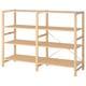 IVAR 2 sections/shelves, pine, 174x50x124 cm