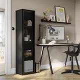 IVAR Cabinet with door, black mesh, 40x160 cm