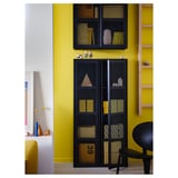 IVAR Cabinet with door, black mesh, 40x160 cm