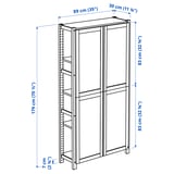 IVAR Shelving unit, with 4 doors pine/felt, 89x30x179 cm