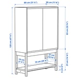 IVAR Shelving unit with cabinet, pine, 80x30x120 cm