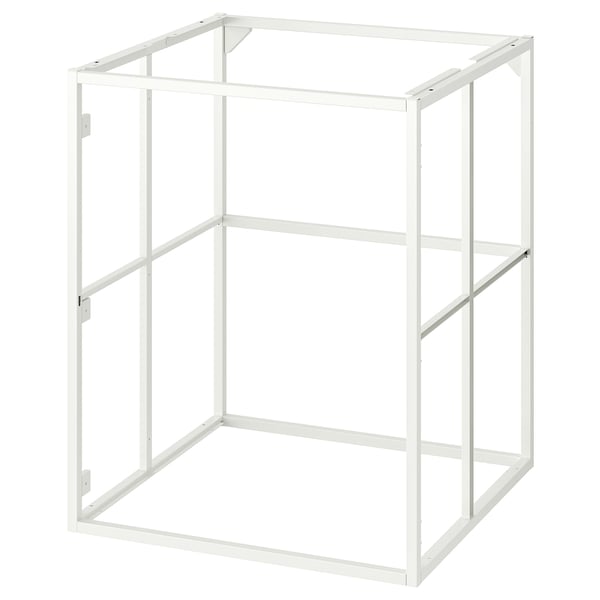 Ikea JÄRNBODA white metal kitchen cabinet frame, square.