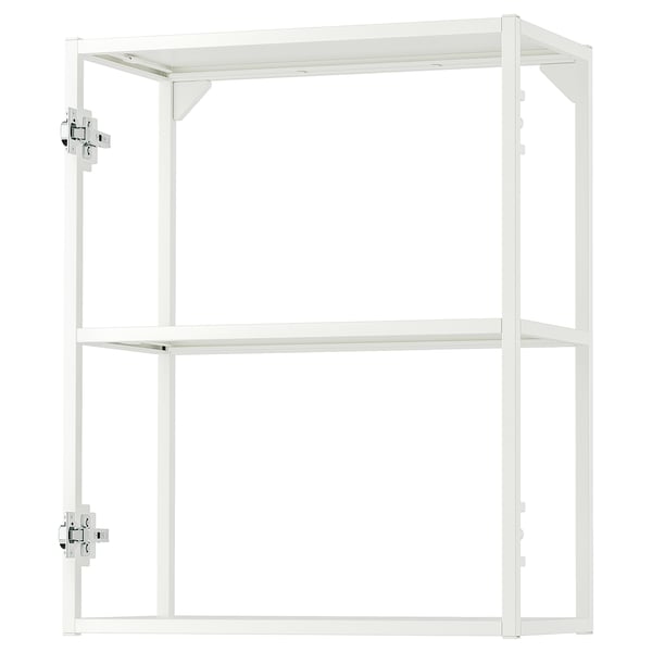 JÄRNBODA wall cabinet - white, metal frame, 3 shelves.