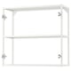 White wall cabinet with clear shelves; part of JÄRNBODA kitchen system.