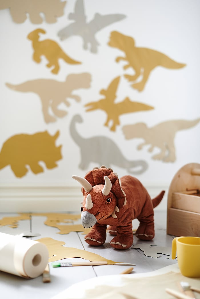 JÄTTELIK Soft toy dinosaur/dinosaur/triceratops IKEA