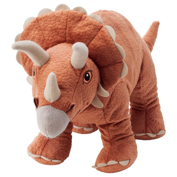 JÄTTELIK Soft toy, dinosaur/Triceratops, 46 cm