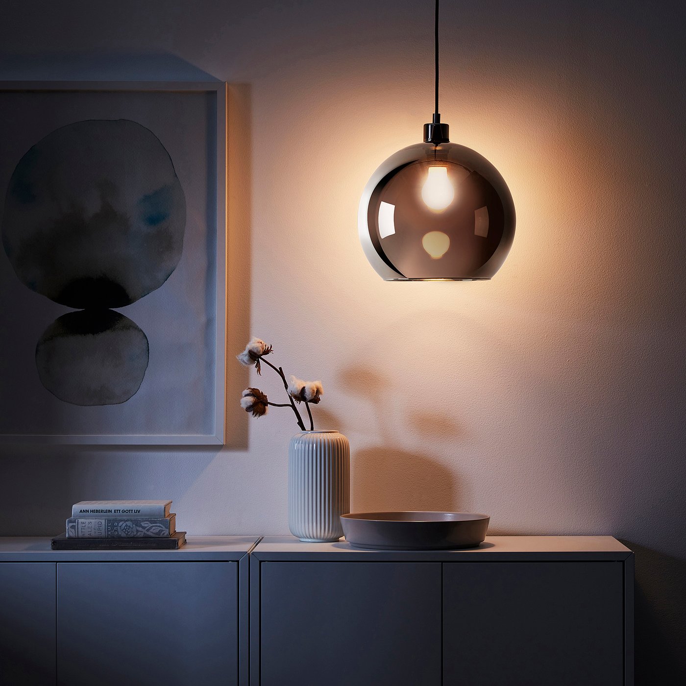 JAKOBSBYN pendant lamp shade, silver-colour, 30 cm - IKEA
