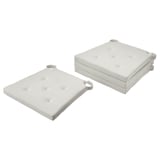 JUSTINA Chair pad, natural, 42/35x40x4 cm