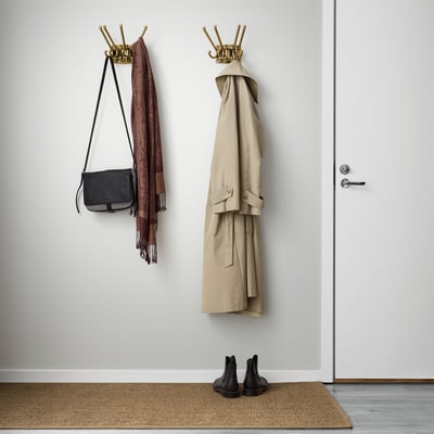 KÄMPIG 4-armed swivel hook, brass-colour