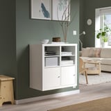 KALLAX Insert with 1 shelf, white, 33x33 cm