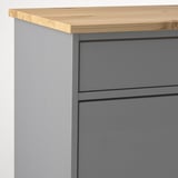 KALLSÖ Storage bench, grey, 80x38x56 cm