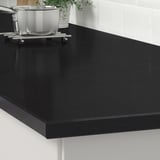 KASKER Custom made worktop, black stone effect/quartz, 1 m²x4.0 cm