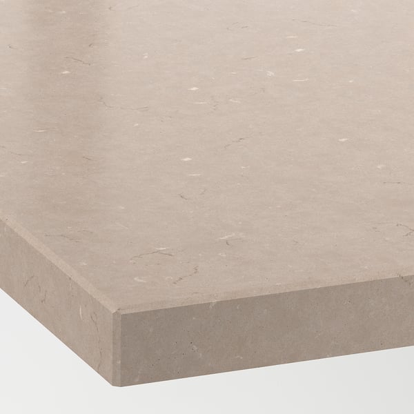 KASKER Custom made worktop, dark beige marble effect/quartz, 1 m²x4.0 cm