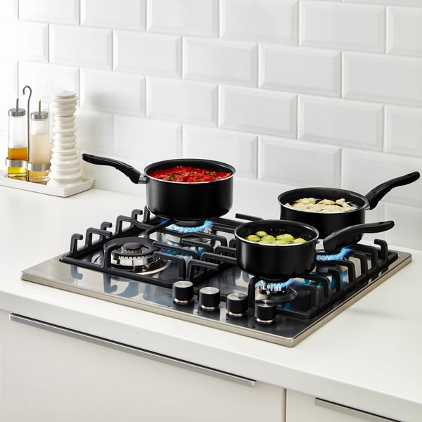 KAVALKAD Saucepan, set of 3, black