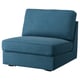 Blue KIVIK 1-seat sofa-bed with modern, boxy design, deep cushions for comfort.