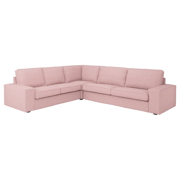 KIVIK Corner sofa, 5-seat, Gunnared light brown-pink