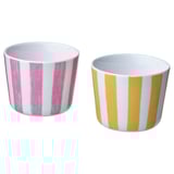 KLIPPAKLEJA Mug, patterned/yellow pink, 24 cl