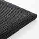 Close-up of black, textured sofa cover, folded neatly, showcasing soft, quilted fabric and textured pattern.