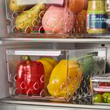 KLIPPKAKTUS Storage basket for fridge, transparent, 30x19x14 cm