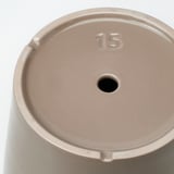 KLOTLÖNN Plant pot with saucer, in/outdoor/grey/beige, 15 cm