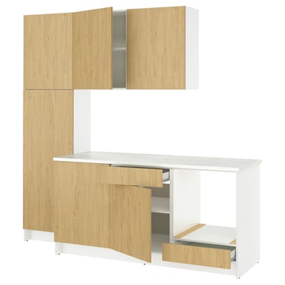KNOXHULT Kitchen, oak effect, 240x61x220 cm