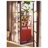 KOLBJÖRN Shelving unit in/outdoor, brown-red, 80x81 cm