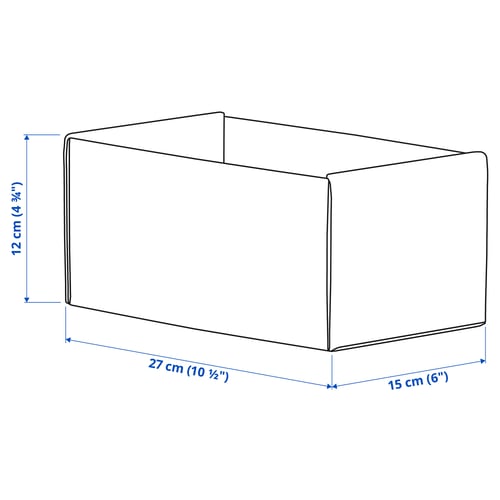 Illustration with measurements for the product: KOMPLEMENT.