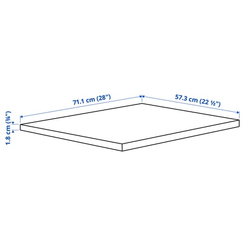 Illustration with measurements for the product: KOMPLEMENT.