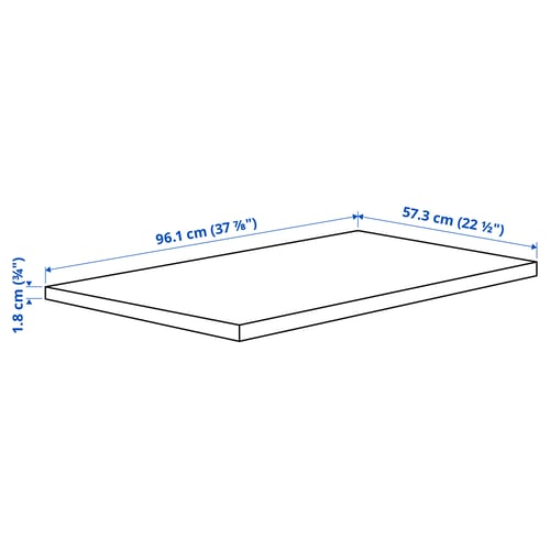 Illustration with measurements for the product: KOMPLEMENT.