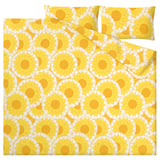 KRANSMALVA Duvet cover and 2 pillowcases, yellow, 240x220/50x80 cm