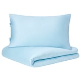 KRITSUGA Duvet cover and 2 pillowcases, light blue, 240x220/50x80 cm
