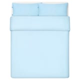 KRITSUGA Duvet cover and 2 pillowcases, light blue, 240x220/50x80 cm